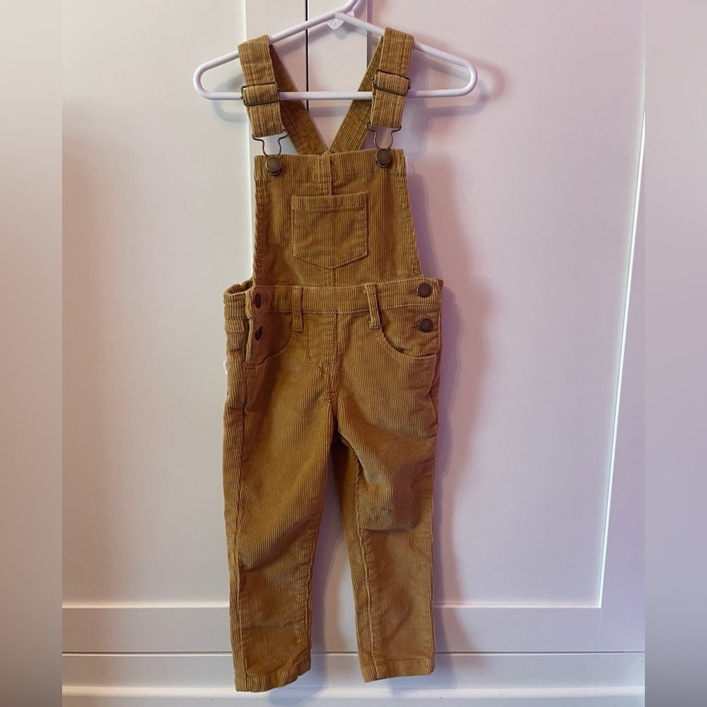 Jamie Kay Boys Camel Corduroy Overalls